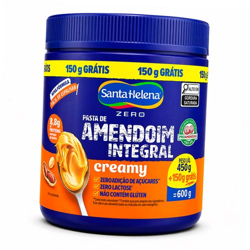 Pasta de Amendoim Integral Creamy Santa Helena 600g-2-